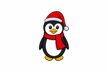 penguin with santa hat