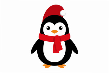 penguin with santa hat