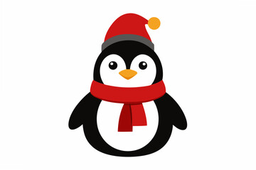 penguin with santa hat
