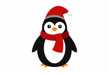 penguin with santa hat
