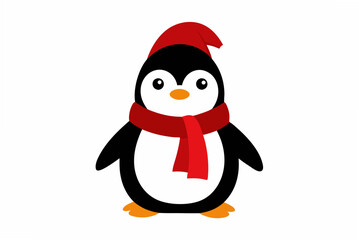 penguin with santa hat