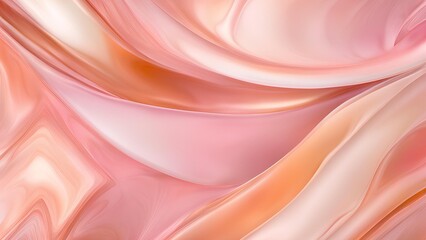 Obraz premium An abstract design characterized by a blend of pink and peach tones, evoking the appearance of mother of pearl