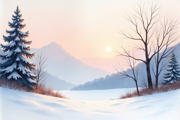 winter watercolors bring cozy warmth soft hues gentle