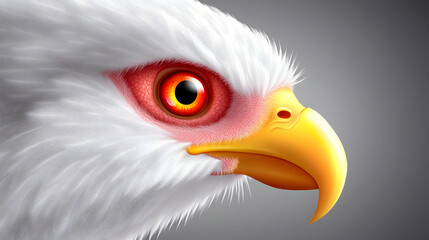 Obraz premium White Eagle Head 3D Illustration