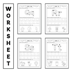 Printable tracing and writing sheets for mastering the alphabet, practicing handwriting, and enjoyable early literacy learning for young learners