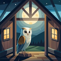 owl in the window
