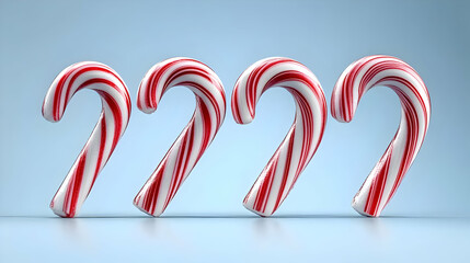 Obraz premium 3D Render of Candy Canes