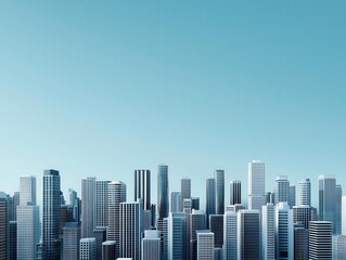 Fototapeta premium Urban skyline where buildings shift into solar farms, emphasizing adaptability and sustainability in modern industries