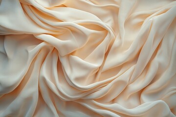 Obraz premium Soft Cream Fabric Texture in Elegant Draped Arrangement
