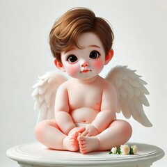 Fototapeta premium Chérubin d'amour avec des ailes