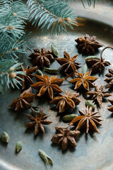 star anise and cinnamon