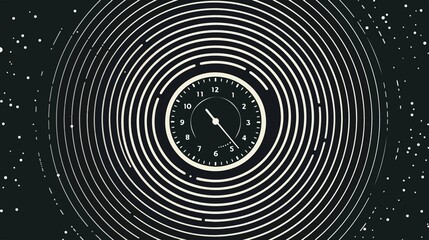 Time Travel Concept Ripples in Time Vector Icon