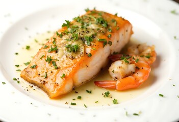 Grilled salmon with vegetables