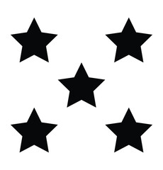 Five star rating icon, customer review, customers rate the product with five stars