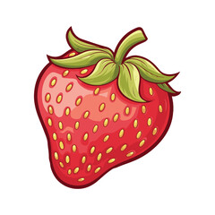 Strawberry fruit icon Vector illustration