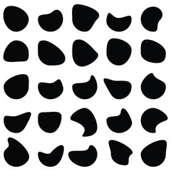Fototapeta premium Abstract fluid blob shape vector illustration isolated on white background.
