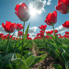 tulip flower agriculture field