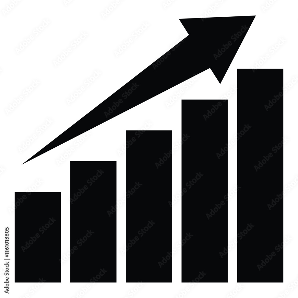 Poster financial arrows up and down. vector graph with arrows. chart with increase. vector illustration, 10