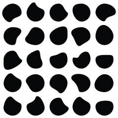 Abstract organic blobs. Amoeba blob shape vector illustration on isolated white background.
