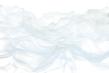 Gentle gray smoke swirls upward with fluid grace, forming abstract patterns against a pristine transparent backdrop. This captivating visual evokes a sense of tranquility