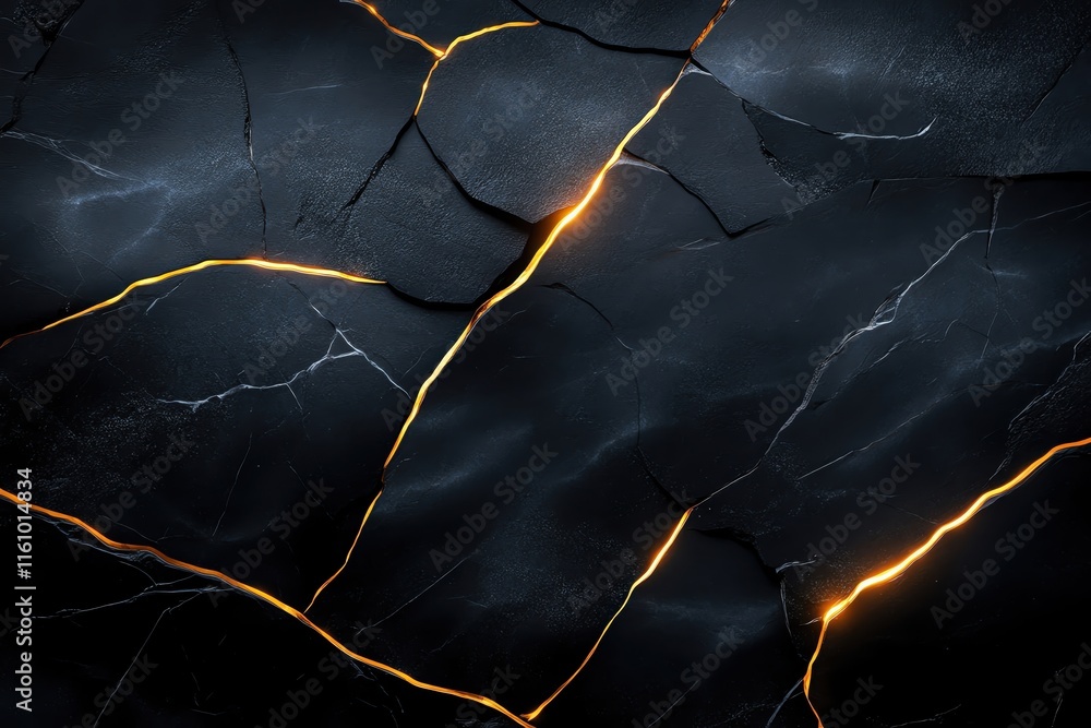 Poster abstract cracked surface with glowing lines creating a dramatic visual effect.