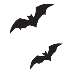 Scary bat black silhouette black and white vector illustration design background