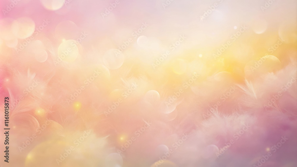 Poster abstract soft pastel background with feather texture and blurry lights