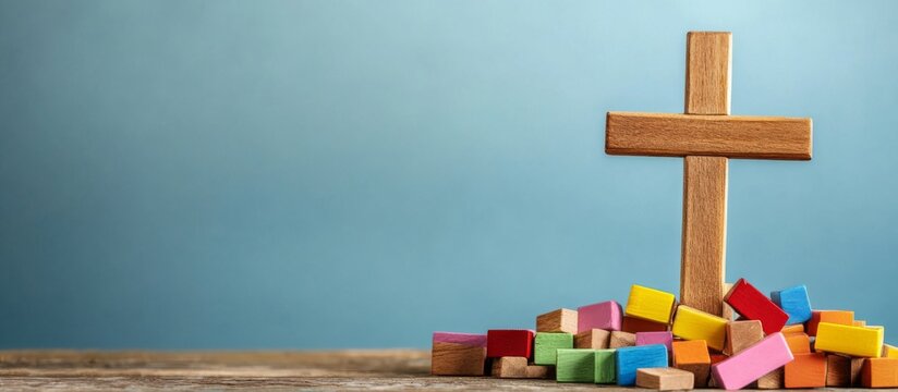 Christian Craft Supplies for Vacation Bible School: Wooden Cross and More for Your Christianity Projects Blank for Text