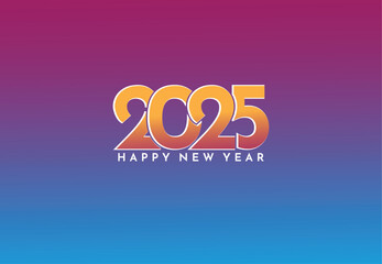 2025 happy new year banner background design