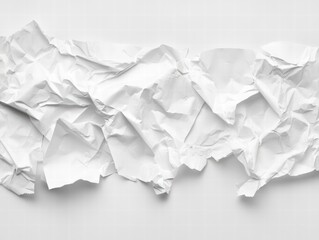 Obraz premium Crumpled white paper texture background minimalist design creative concepts soft lighting environment