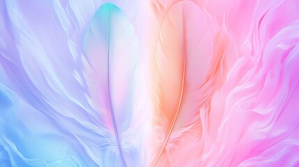 Obraz premium Symbol of balance with Ma39;at39;s feather and glowing heart in cosmic void