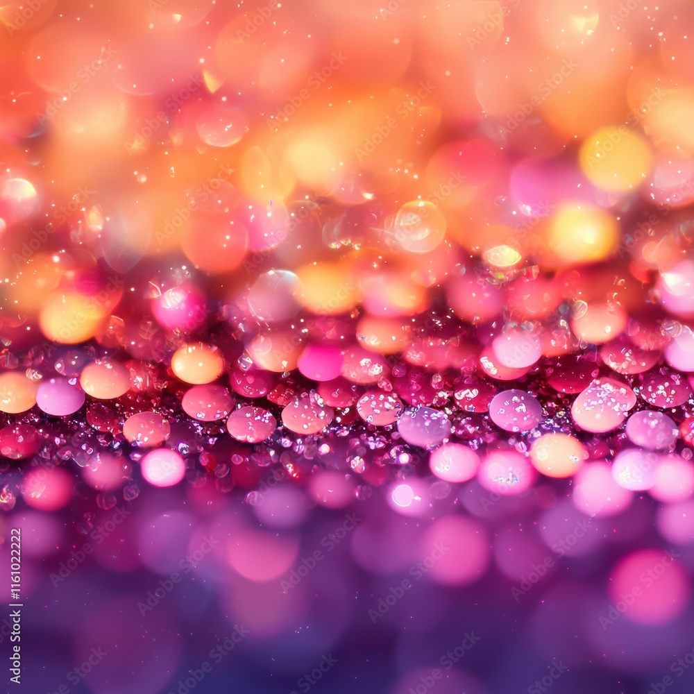 Poster abstract bokeh background with colorful circles and glitter effect