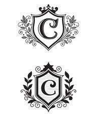 Obraz premium C Letter Logo Vector Design Art 