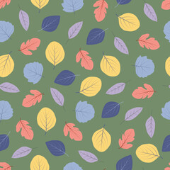 Floral seamless pattern. Allover print foliage surface texture