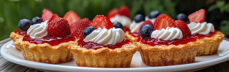 Gourmet Holiday Cupcakes with Festive Decorations and Berries