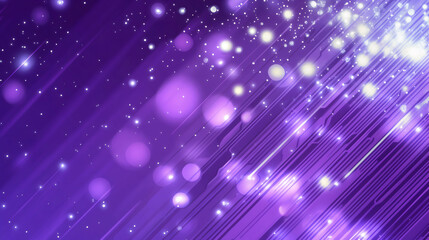 Obraz premium Futuristic purple technology background featuring diagonal lines and glowing particles