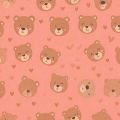 seamless pattern with teddy bears