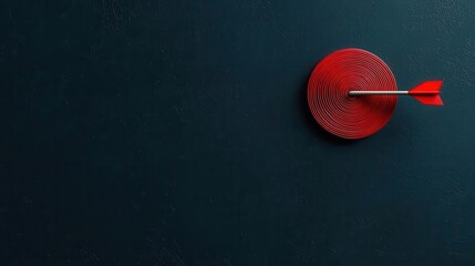 Geometric target with arrow, representing goal achievement