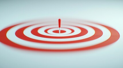 red and white target, 3D, 4k, hyper realistic, high sharpness