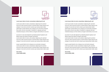 Modern Letterhead Vector Illustration Design Template 