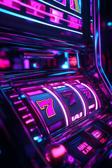 Slot machine lever pulled for casino gaming