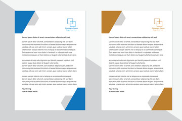 Modern Letterhead Vector Illustration Design Template 