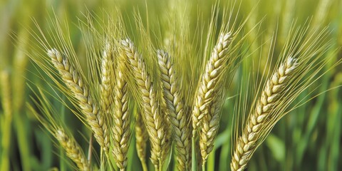 Young barley ears from the Karat variety thrive in summer cultivation of cereal crops, even with limited sunlight conditions impacting their growth.