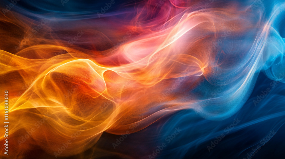 Aufkleber colorful swirls of light create a dynamic abstract visual experience in vibrant hues