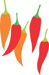 red and green chili peppers
