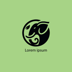 Wild African Elephant Silhouette