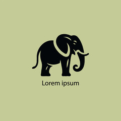 Wild African Elephant Silhouette