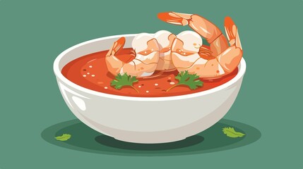 Shrimp Paste Vector Isolated Illustration for Culinary Design Projects