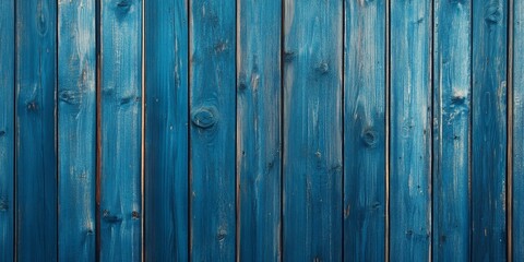 Fototapeta premium Vertical wood texture featuring a blue panel, perfect for use as a background. This blue wood texture offers a unique design element suitable for various creative projects.