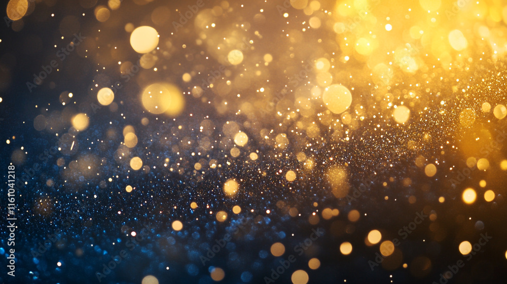 Poster vibrant bokeh lights sparkle in warm tones creating a magical atmosphere